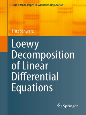 cover image of Loewy Decomposition of Linear Differential Equations